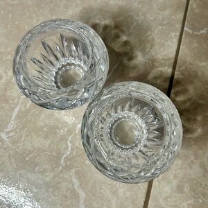 Princess House Highlights Crystal Candle Holders (Set of 2)